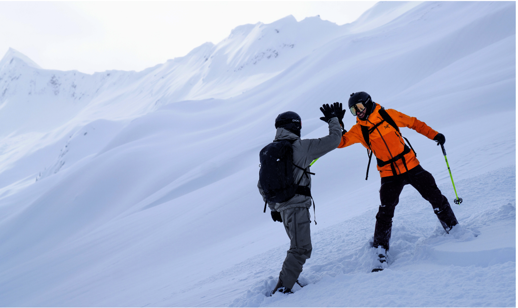 skiing is fun, deep snow, rocky mountains