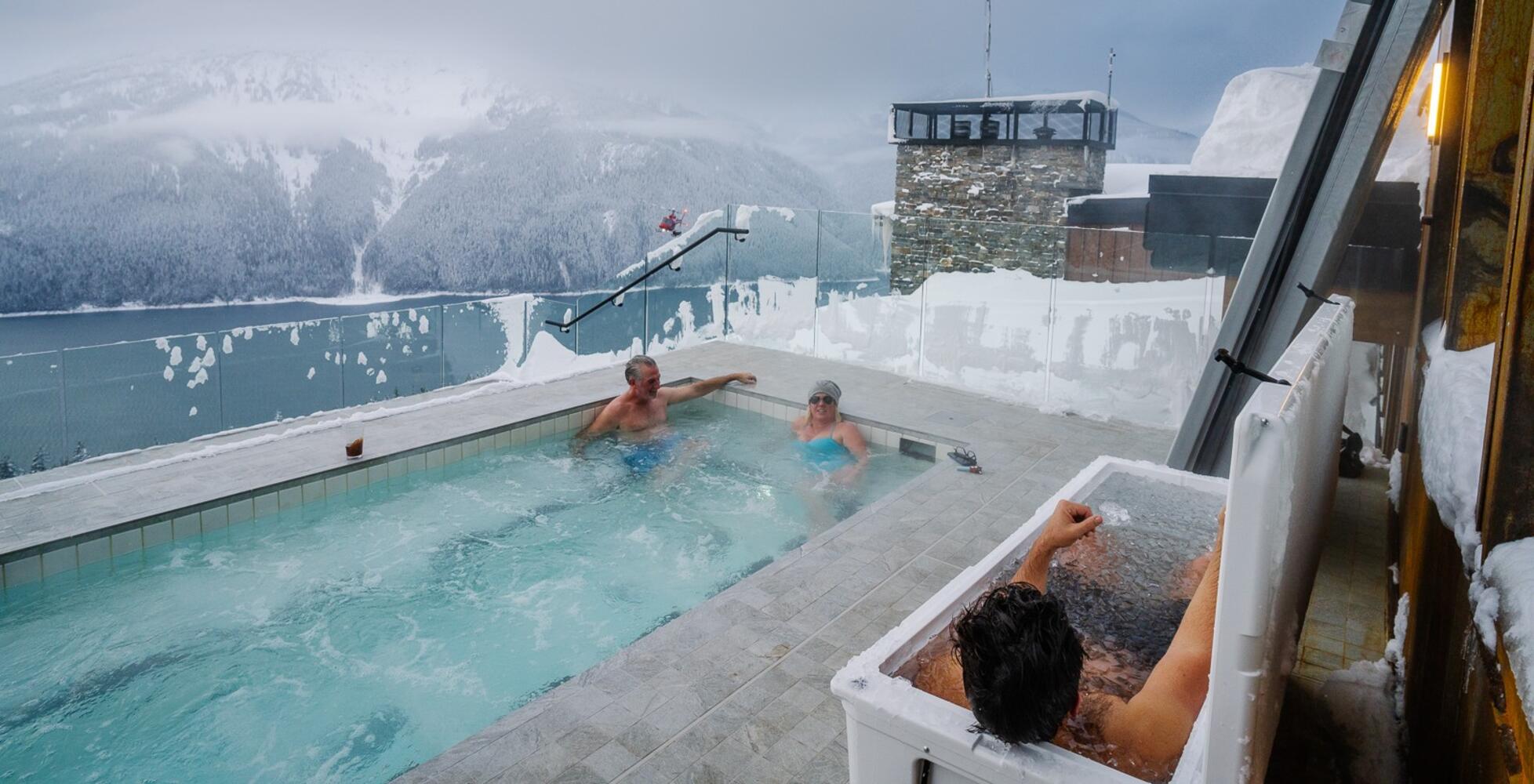 hot tub and cold plunge